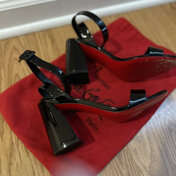 Christian Louboutin Miss Sabina Red Sole Ankle-Strap Sandals - Picture 4 of 7